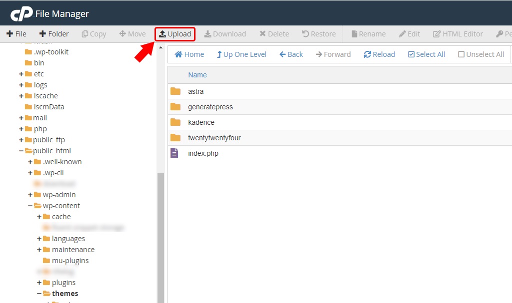 install-theme-in-cpanel1 install theme in cpanel1 طراحی سایت با وردپرس به کمک المنتور _ آموزش رایگان